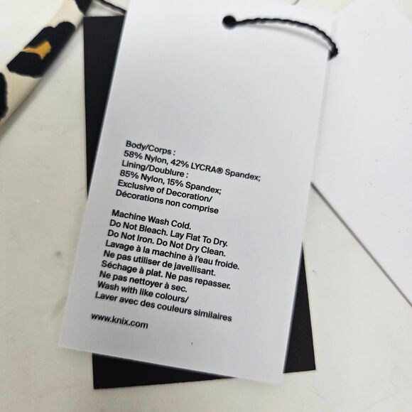 KNIX Sculpt Square Neck Bikini Top Leopard Print Large Supportive UPF Protection - Picture 8 of 8